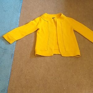 RARE J. Crew Mustard Yellow Open Front Cardigan